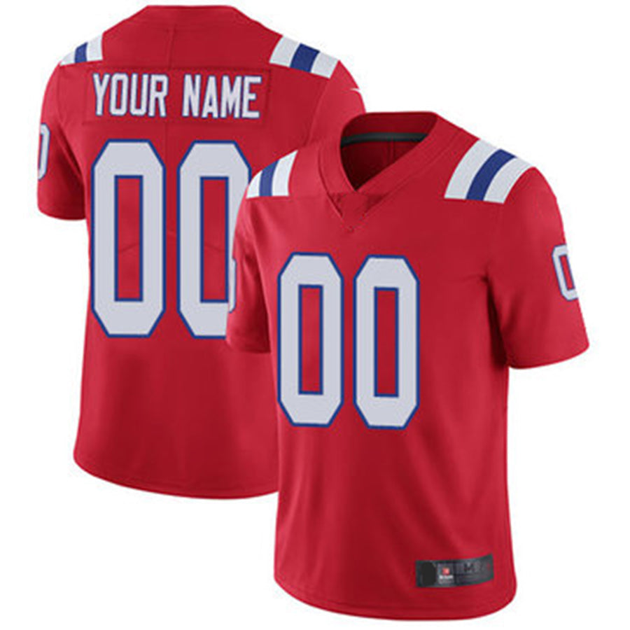 Custom NE.Patriots Red Vapor Untouchable Player Limited Jersey Stitched American Football Jerseys