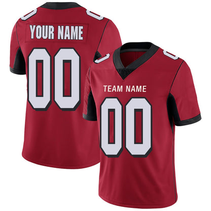 Custom A.Falcons Team Player or Personalized Design Your Own Name for Men Women Youth Jerseys Red Football Jerseys