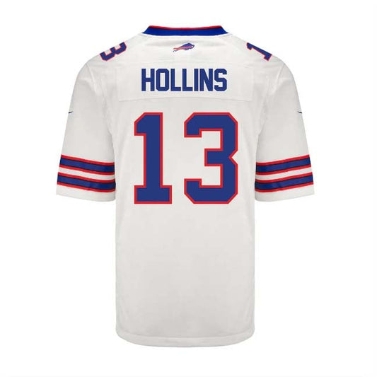 B.Bills #13 Mack Hollins Game Jersey - White Football Jerseys