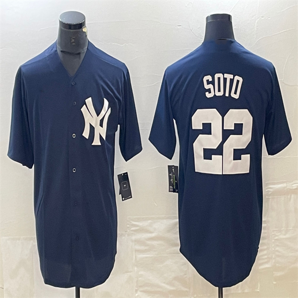 Los Angeles Dodgers #22 Juan Soto Navy Blue Home Authentic Patch Jersey Baseball Jerseys
