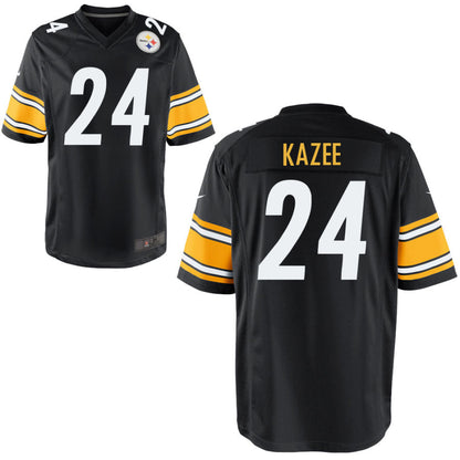 Football Jerseys P.Steelers #24 Damontae Kazee Player Stitched Game Jersey