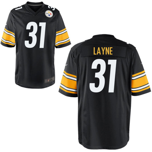 Football Jerseys P.Steelers #31 Justin Layne Player Stitched Game Jersey