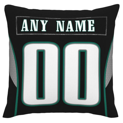 Custom P.Eagles Pillow Decorative Throw Pillow Case - Print Personalized Football Team Fans Name & Number Birthday Gift Football Pillows