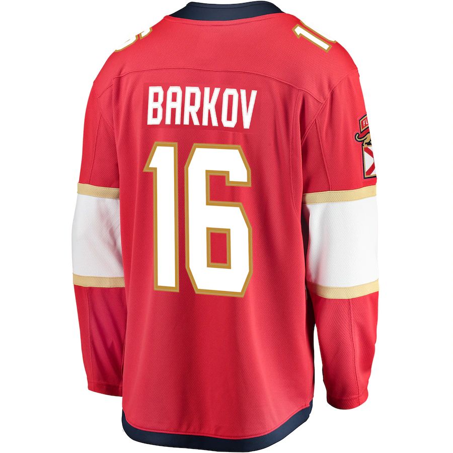 F.Panthers #16 Aleksander Barkov Fanatics Branded Premier Breakaway Player Jersey Red Stitched American Hockey Jerseys CROVYIE