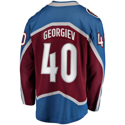 C.Avalanche #40 Alexandar Georgiev Fanatics Branded Home Breakaway Player Jersey Burgundy Stitched American Hockey Jerseys CROVYIE