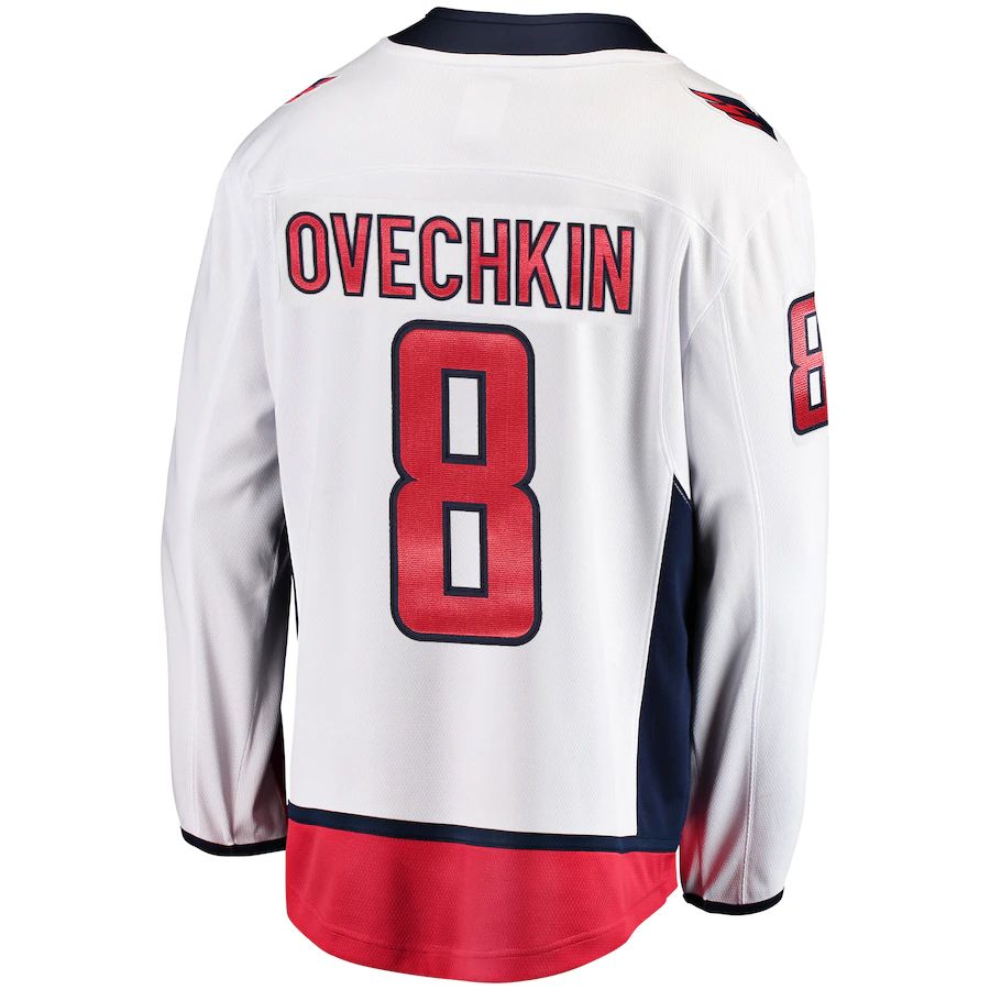 W.Capitals #8 Alex Ovechkin Fanatics Branded Breakaway Player Jersey White Stitched American Hockey Jerseys CROVYIE