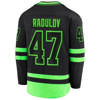 D.Stars #47 Alexander Radulov Fanatics Branded 2020-21 Alternate Premier Breakaway Player Jersey Black Stitched American Hockey Jerseys CROVYIE