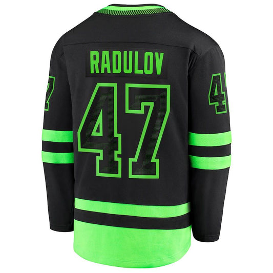 D.Stars #47 Alexander Radulov Fanatics Branded 2020-21 Alternate Premier Breakaway Player Jersey Black Stitched American Hockey Jerseys CROVYIE