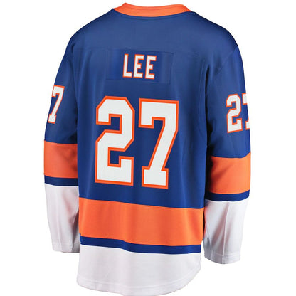NY.Islanders #27 Anders Lee Fanatics Branded Home Premier Breakaway Player Jersey Royal Stitched American Hockey Jerseys CROVYIE