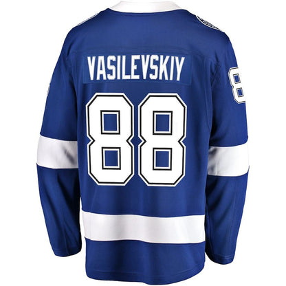 TB.Lightning #88 Andrei Vasilevskiy Fanatics Branded Home Premier Breakaway Player Jersey Blue Stitched American Hockey Jerseys CROVYIE