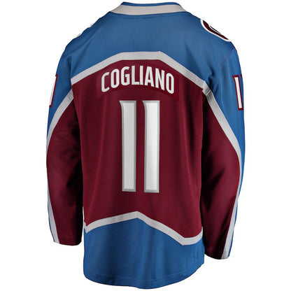 C.Avalanche #11 Andrew Cogliano Fanatics Branded Home Breakaway Jersey Burgundy Stitched American Hockey Jerseys CROVYIE