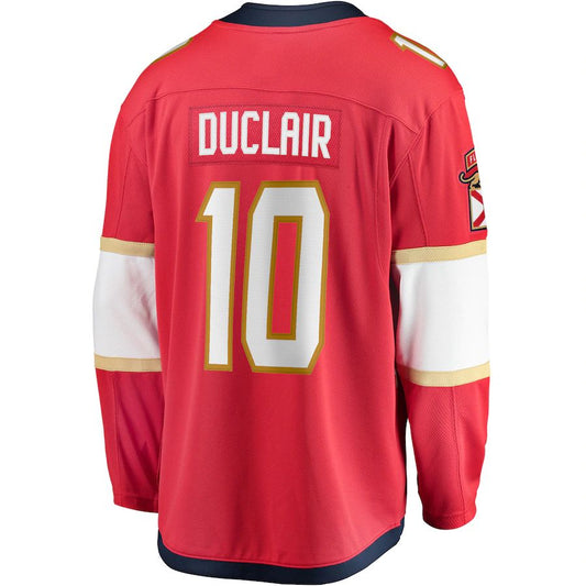 F.Panthers #10 Anthony Duclair Fanatics Branded Breakaway Player Jersey Red Stitched American Hockey Jerseys CROVYIE