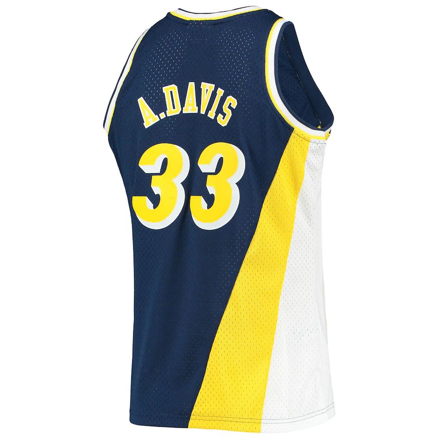 IN.Pacers #33 Antonio Davis Mitchell & Ness 1996-97 Hardwood Classics Swingman Jersey Navy Stitched American Basketball Jersey