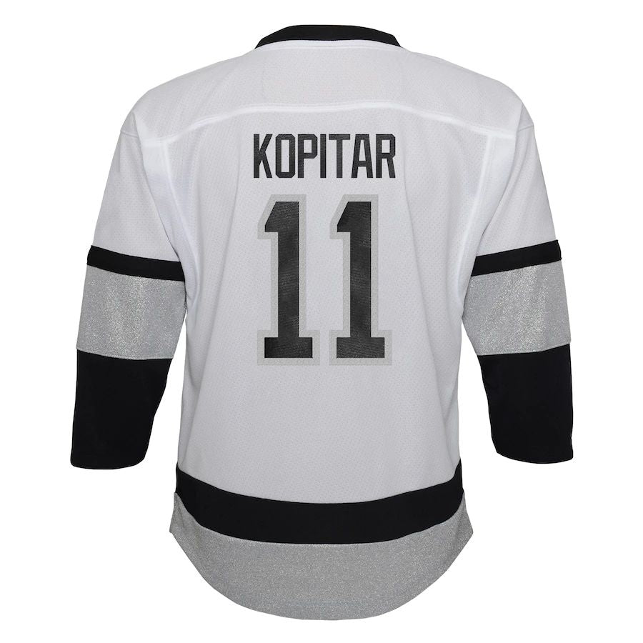 LA.Kings #11 Anze Kopitar Preschool 2021-22 Alternate Replica Player Jersey White Stitched American Hockey Jerseys CROVYIE