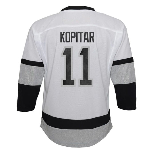 LA.Kings #11 Anze Kopitar Preschool 2021-22 Alternate Replica Player Jersey White Stitched American Hockey Jerseys CROVYIE