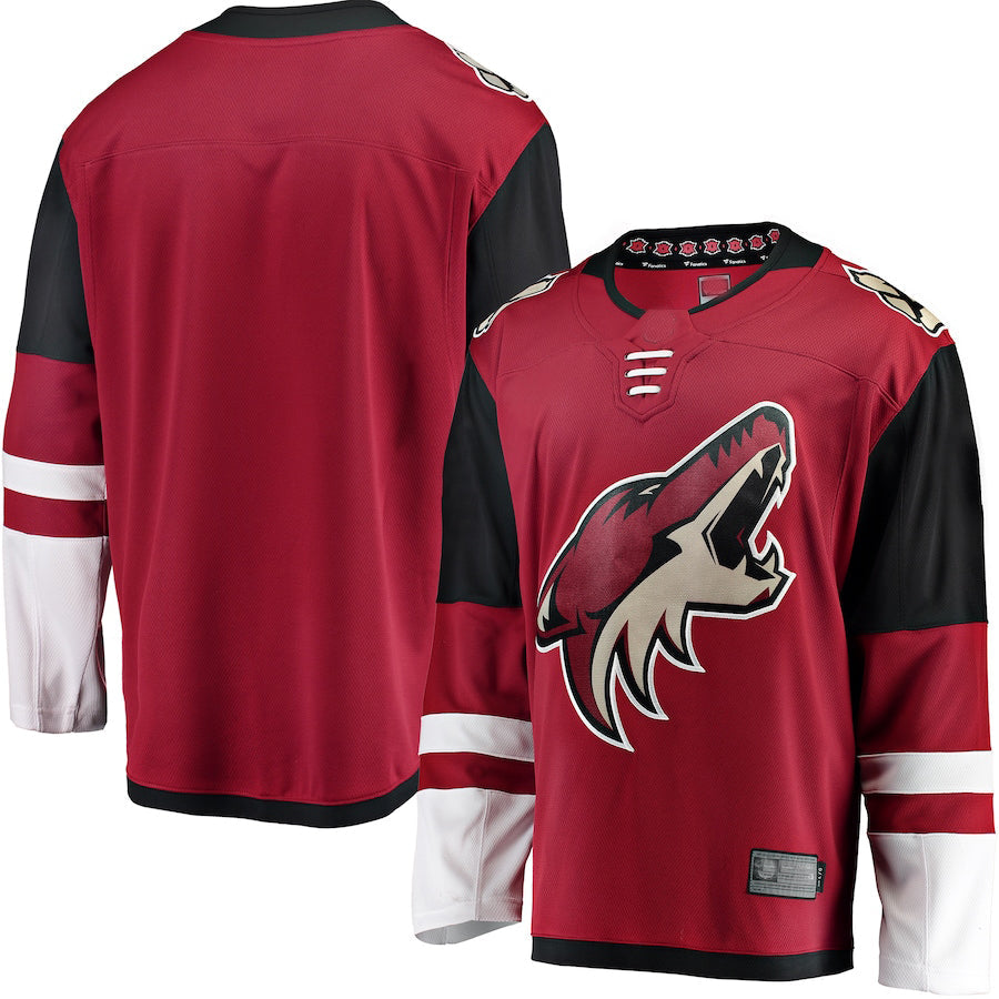 A.Coyotes Fanatics Branded Breakaway Home Jersey Red Stitched American Hockey Jerseys CROVYIE