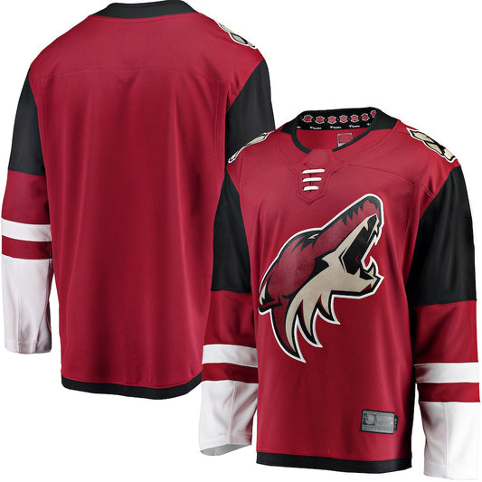 A.Coyotes Fanatics Branded Breakaway Home Jersey Red Stitched American Hockey Jerseys CROVYIE