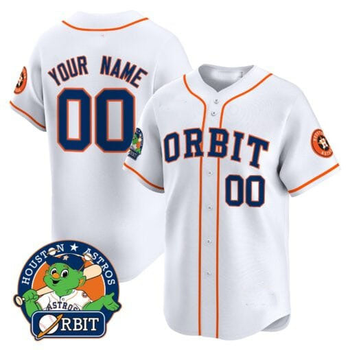 Custom Houston Astros Orbit Patch Vapor Premier Limited ¨C All Stitched Baseball Jersey