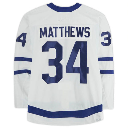 T.Maple Leafs #34 Auston Matthews Fanatics Authentic Game-Used White Jersey from the 2021-22 Season Stitched American Hockey Jerseys CROVYIE