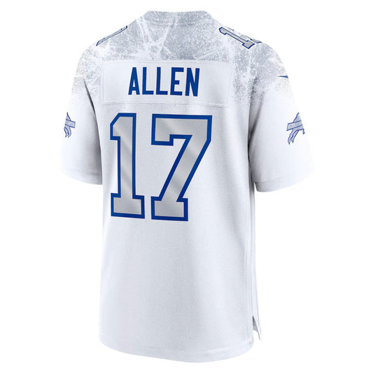 B.Bills #17 Josh Allen 2025 Rivalries Collection Game Jersey-FAM - White Football Stitched American Jersey-FAM
