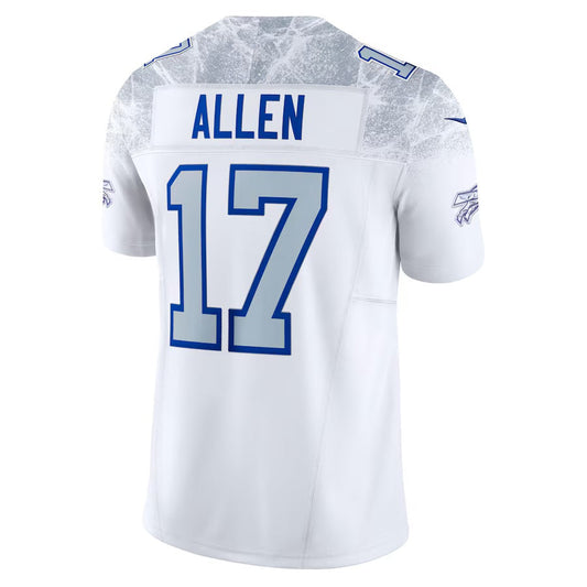 B.Bills #17 Josh Allen 2025 Rivalries Collection Limited Jersey-FAM - White Football Stitched American Jersey-FAM