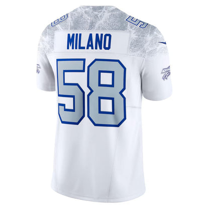 B.Bills #58 Matt Milano 2025 Rivalries Collection Limited Jersey-FAM - White Football Stitched American Jersey-FAM