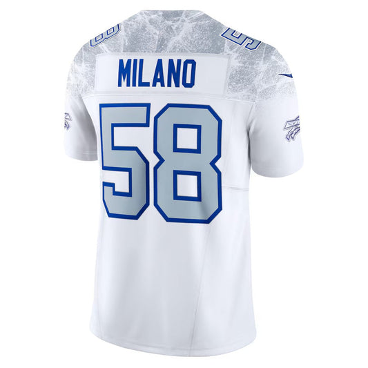 B.Bills #58 Matt Milano 2025 Rivalries Collection Limited Jersey-FAM - White Football Stitched American Jersey-FAM