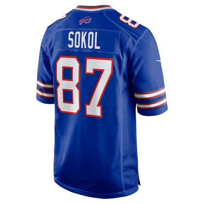 B.Bills #87 Matt Sokol Royal Team Game Football Stitched American Jerseys