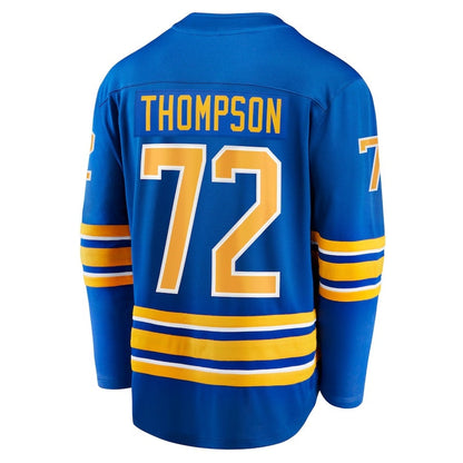 B.Sabres #72 Tage Thompson Fanatics Home Breakaway Player Jersey - Royal Stitched American Hockey Jerseys CROVYIE