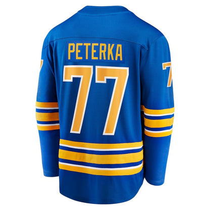 B.Sabres #77 JJ Peterka Fanatics Home Breakaway Jersey - Royal Stitched American Hockey Jerseys CROVYIE