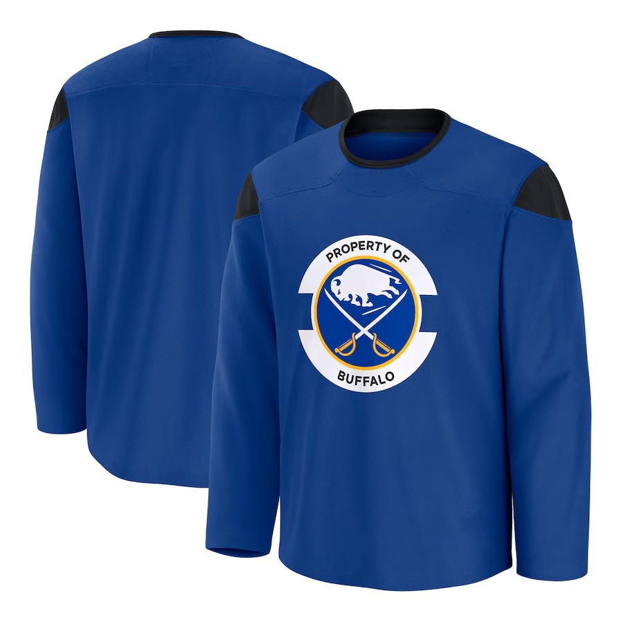 B.Sabres Fanatics Home Practice Jersey - Royal Stitched American Hockey Jerseys CROVYIE