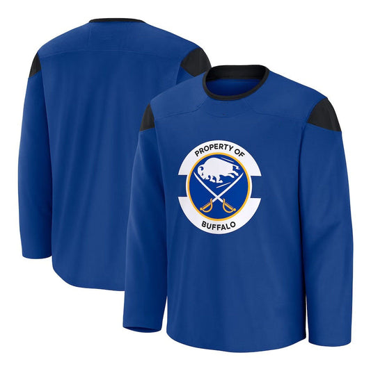 B.Sabres Fanatics Home Practice Jersey - Royal Stitched American Hockey Jerseys CROVYIE