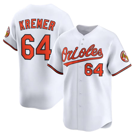 Baltimore Orioles #64 Dean Kremer Alternate Limited Player Jersey - White Stitched Baseball Jersey
