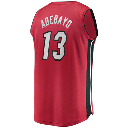 M.Heat #13 Bam Adebayo  Fanatics Branded  Fast Break Replica Player Jersey - Statement Edition Red Stitched American Basketball Jersey