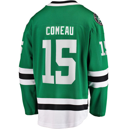D.Stars #15 Blake Comeau Fanatics Branded Home Breakaway Player Jersey Kelly Green Stitched American Hockey Jerseys CROVYIE