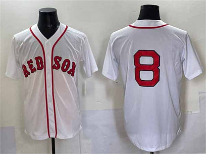 Boston Red Sox #8 Carl Yastrzemski White Cool Base Stitched Baseball Jersey