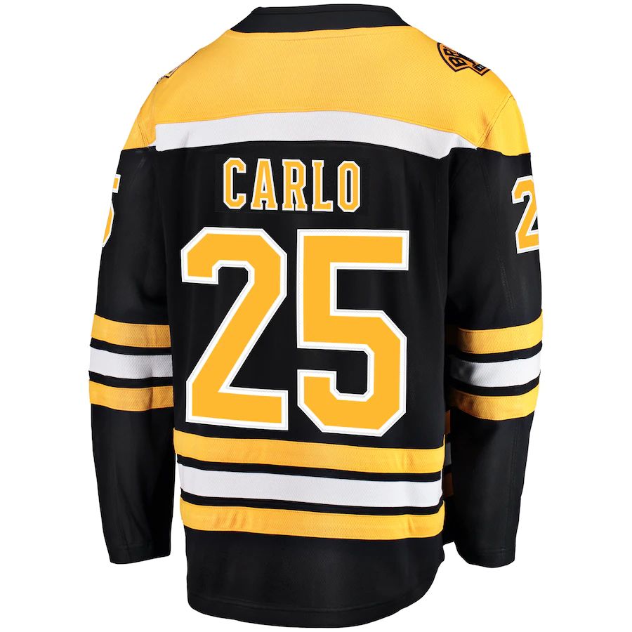 B.Bruins #25 Brandon Carlo Fanatics Branded Home Breakaway Player Jersey Black Stitched American Hockey Jerseys CROVYIE