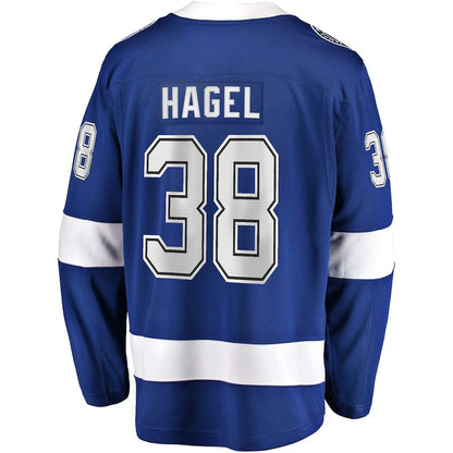 TB.Lightning #38 Brandon Hagel Fanatics Branded Home Breakaway Player Jersey Blue Stitched American Hockey Jerseys CROVYIE