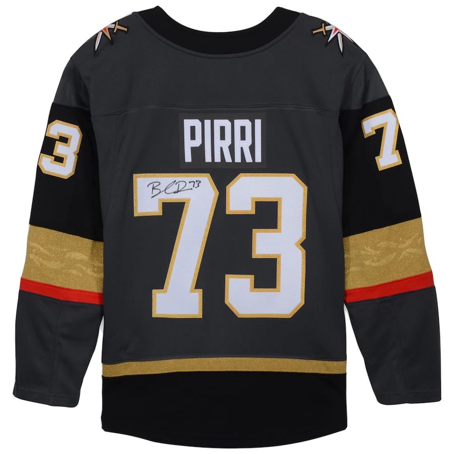 V.Golden Knights #73 Brandon Pirri Fanatics Authentic Autographed Black Fanatics Jersey Stitched American Hockey Jerseys CROVYIE