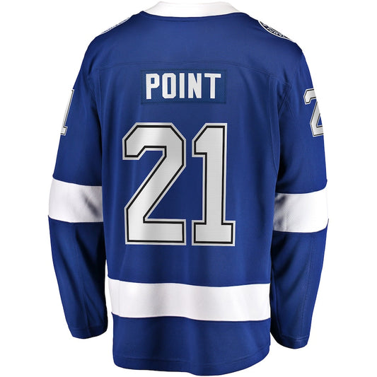 TB.Lightning #21 Brayden Point Fanatics Branded Home Premier Breakaway Player Jersey Blue Stitched American Hockey Jerseys CROVYIE