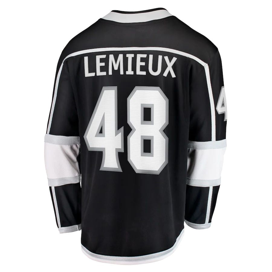 LA.Kings #48 Brendan Lemieux Fanatics Branded Home Breakaway Player Jersey Black Stitched American Hockey Jerseys CROVYIE