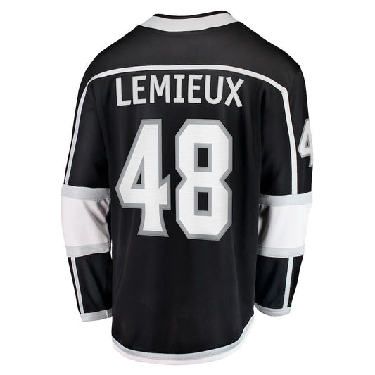 LA.Kings #48 Brendan Lemieux Fanatics Branded Home Breakaway Player Jersey Black Stitched American Hockey Jerseys CROVYIE