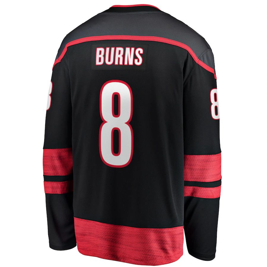 C.Hurricanes #8 Brent Burns Fanatics Branded Home Breakaway Player Jersey Black Stitched American Hockey Jerseys CROVYIE