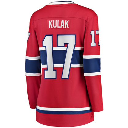 M.Canadiens #17 Brett Kulak Fanatics Branded Home Breakaway Player Jersey Red Stitched American Hockey Jerseys CROVYIE