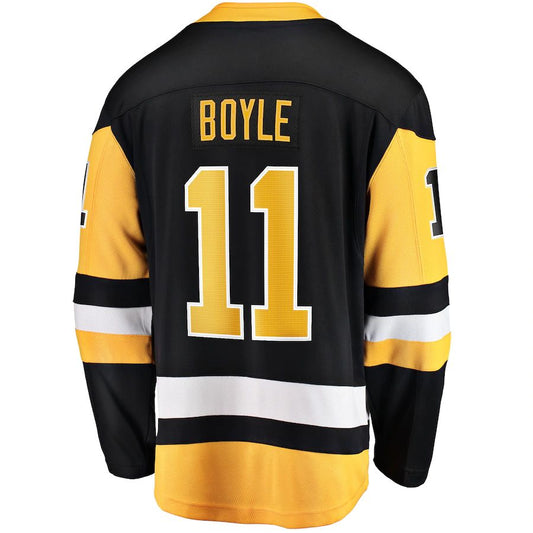P.Penguins #11 Brian Boyle Fanatics Branded Home Breakaway Player Jersey  Black Stitched American Hockey Jerseys CROVYIE