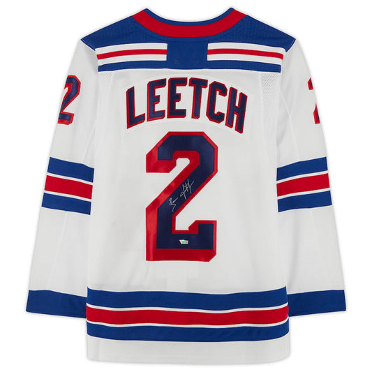 NY.Rangers #2 Brian Leetch Rangers Fanatics Authentic Autographed White Stitched American Hockey Jerseys CROVYIE