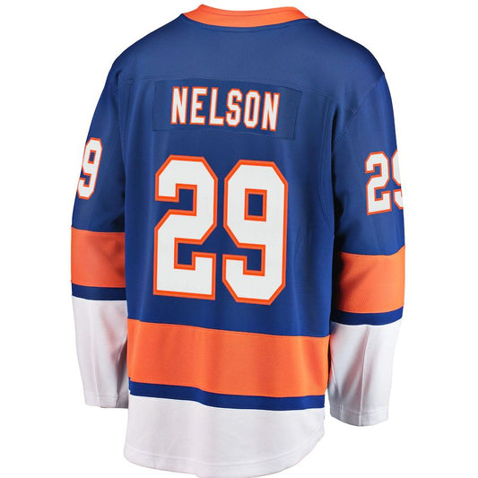 NY.Islanders #29 Brock Nelson Fanatics Branded Breakaway Player Jersey Royal Stitched American Hockey Jerseys CROVYIE