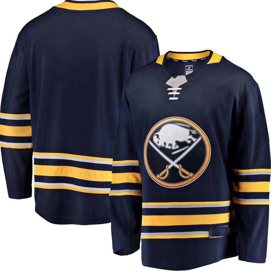 B.Sabres Fanatics Breakaway Home Jersey - Blue Stitched American Hockey Jerseys CROVYIE