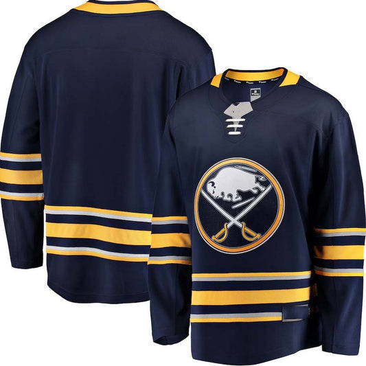 B.Sabres Fanatics Breakaway Home Jersey - Blue Stitched American Hockey Jerseys CROVYIE