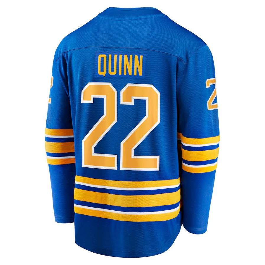B.Sabres #22 Jack Quinn Fanatics Home Breakaway Jersey - Royal Stitched American Hockey Jerseys CROVYIE